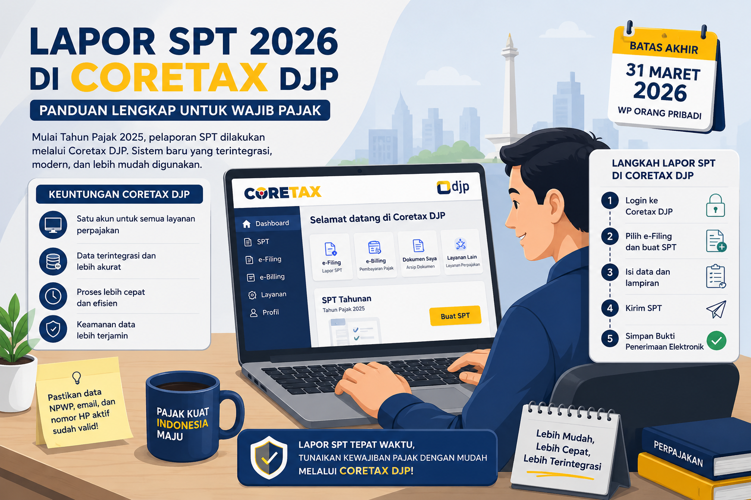 Cara Lapor SPT Tahunan 2026 via Coretax DJP — Panduan Lengkap